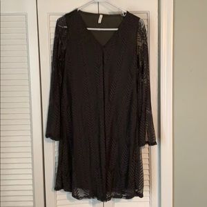 Hunter green swing dress